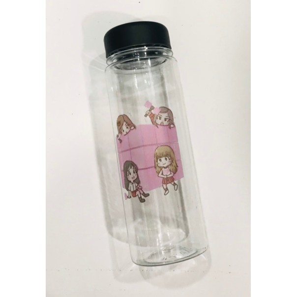 Bình nước Blackpink BNI13 hoạt hình nhựa in màu 500ml blink kpop thần tượng idol