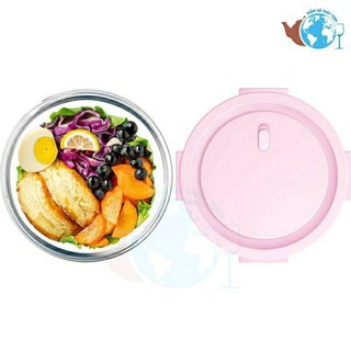 hộp tròn thủy tinh 400ml, hũ thủy tinh tròn đựng thức ăn