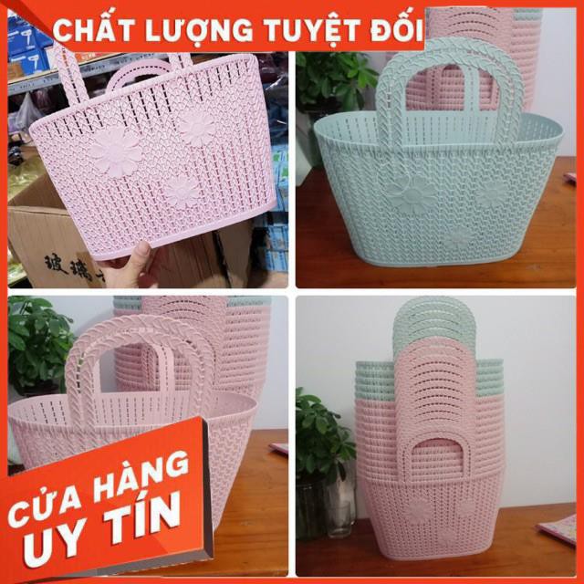 GIỎ ĐI CHỢ/LÀN NHỰA ĐI CHỢ GẤP GỌN Kích thước sản phẩm 34 x 23.5 x 27.8 cm