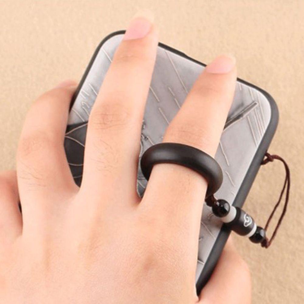 Darnell Ebony Vòng Nhẫn Bằng Tay May Mắn Có Dây Đeo Điện Thoại Dáng Ngắn Phong Cách Trung Hoa