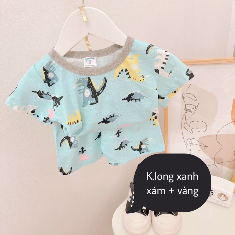 Bộ Cộc Tay Bé Trai, Bé Gái 8-15kg Chất Cotton Thông Hơi Thoáng Mát Hoạ Tiết Siêu Yêu - AN.KID