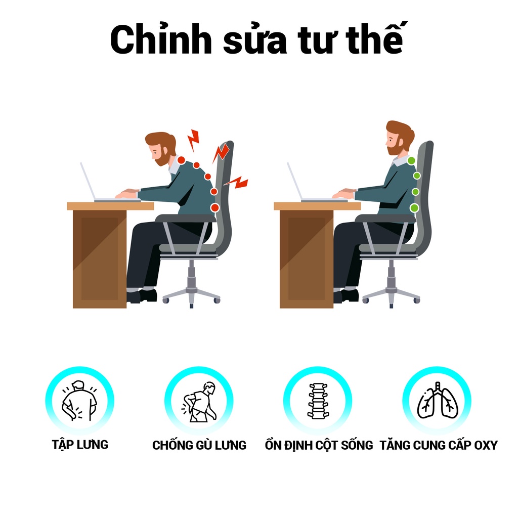 OneTwoFit  Đai chống gù lưng, giải quyết hiệu quả tình trạng gù lưng và giữ dáng đai lưng có nhắc OT044802