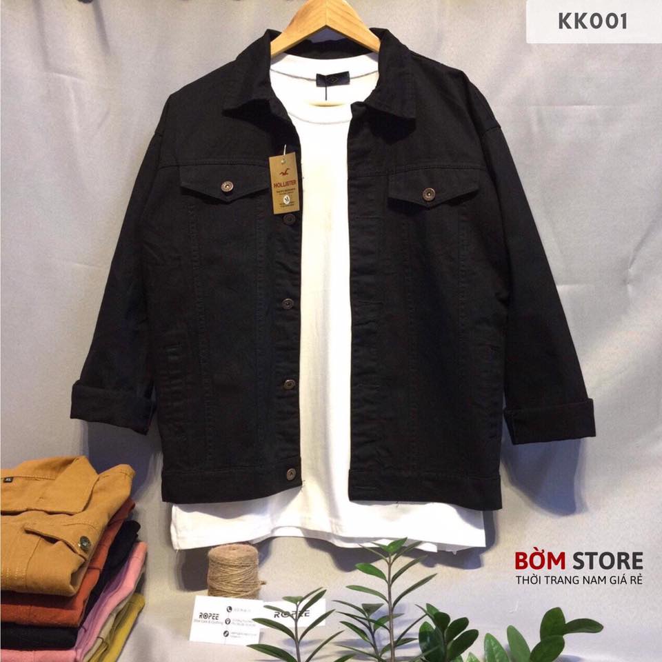 [SALE 300K/2 ÁO] Beacon Denim (Bờm Store) - Áo khoác kaki nam màu đen