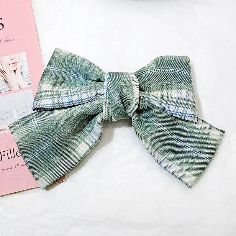 Kẹp tóc nơ vải Bateno bản to xinh xắn phong cách Hàn Quốc KT12