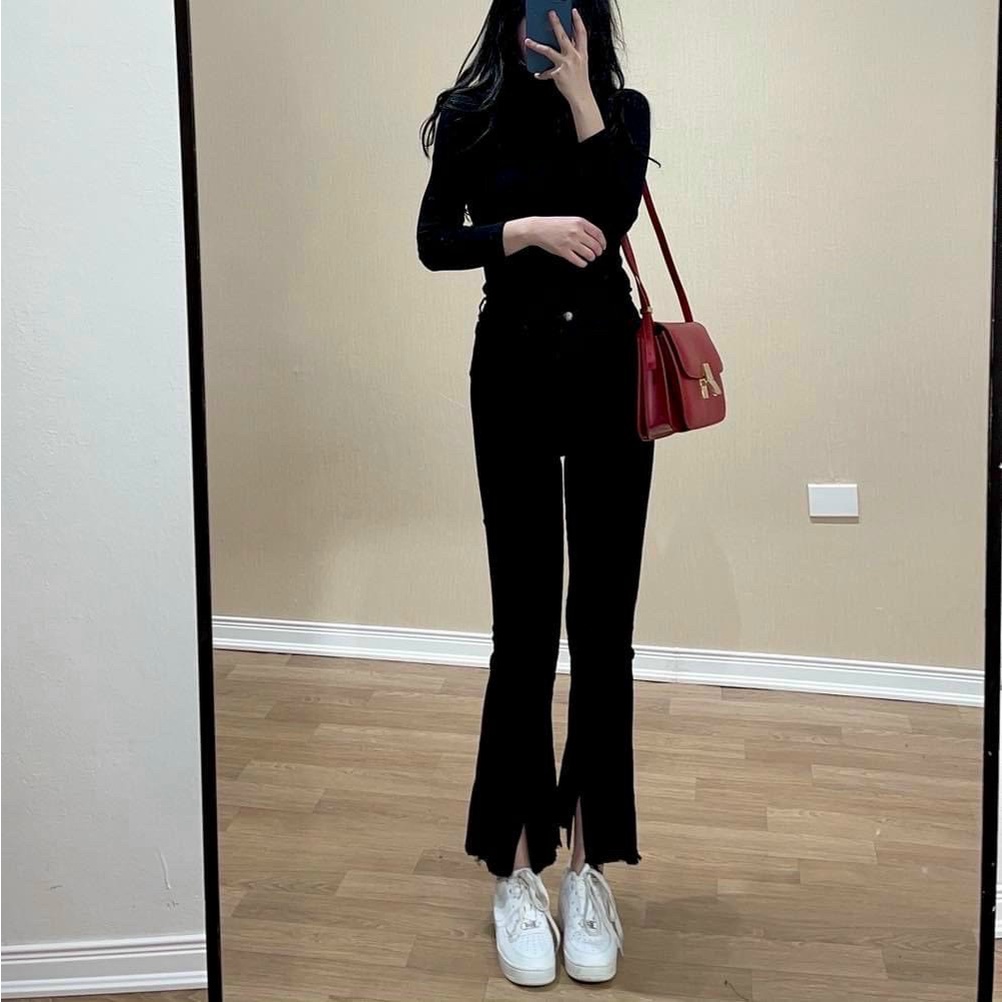 [Mã FAMARAL1 giảm 10K đơn 50K] QUẦN JEAN LOE XẺ GẤU CHO NỮ