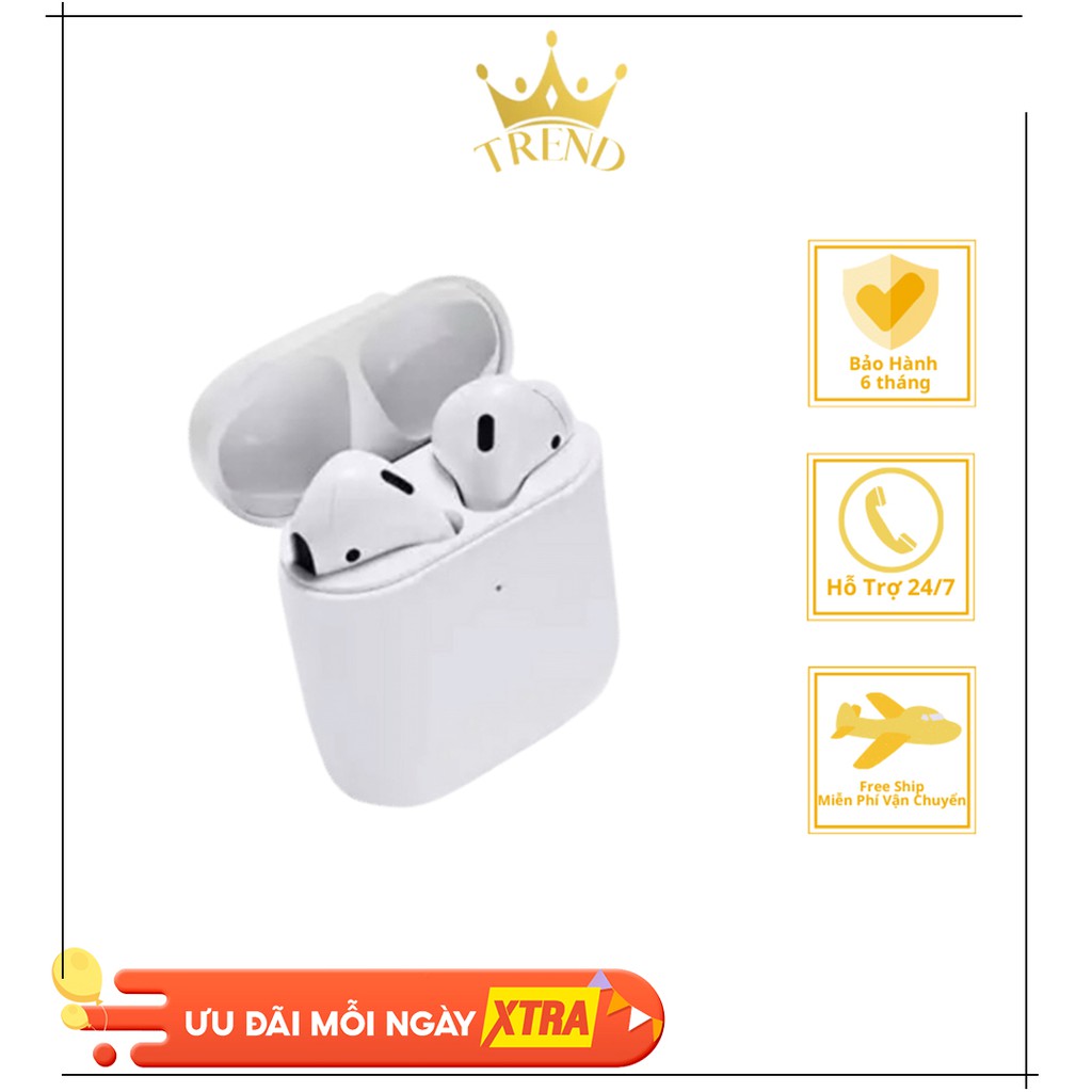 Tai nghe Bluetooth cao cấp nhất i12 TWS 5.0 không dây tai nghe bass hay giá rẻ