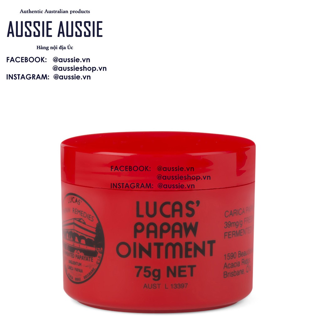 Kem đu đủ đa năng Úc Lucas Papaw Ointment 15g 25g 75g aussie.vn