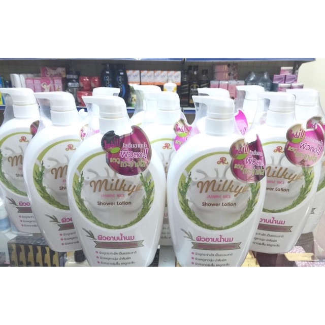 ™Sữa tắm ARON MILKY JASMINE RICE SHOWER LOTION 800ml Thái Lan (Sữa tắm Sữa Gạo làm trắng da)