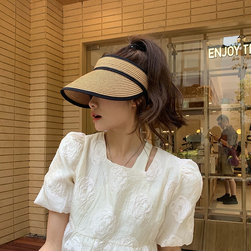 Nón Rộng Vành Hở Chóp Chống Tia Uv Phong Cách Hàn Quốc Thời Trang Mùa Hè Dành Cho Nữ Sự Bảo Vệ