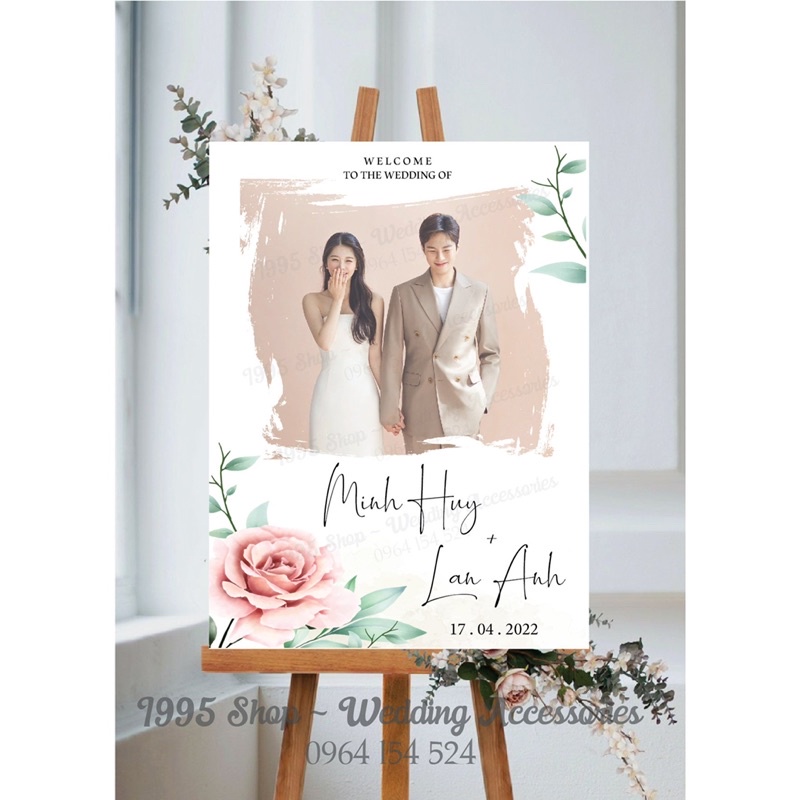 Bảng tên đám cưới, bảng cổng đám cưới, bảng welcome