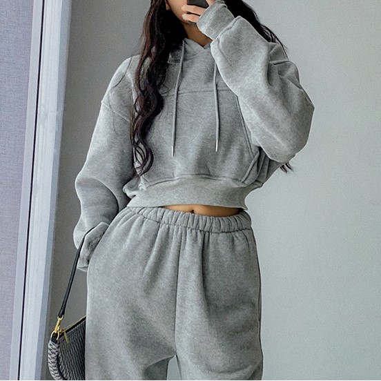 Áo nỉ hoodie crop top Luci Top AHD001 chất nỉ dày dặn, trendy, thoải mái, dễ phối đồ - Uni By Heart | BigBuy360 - bigbuy360.vn