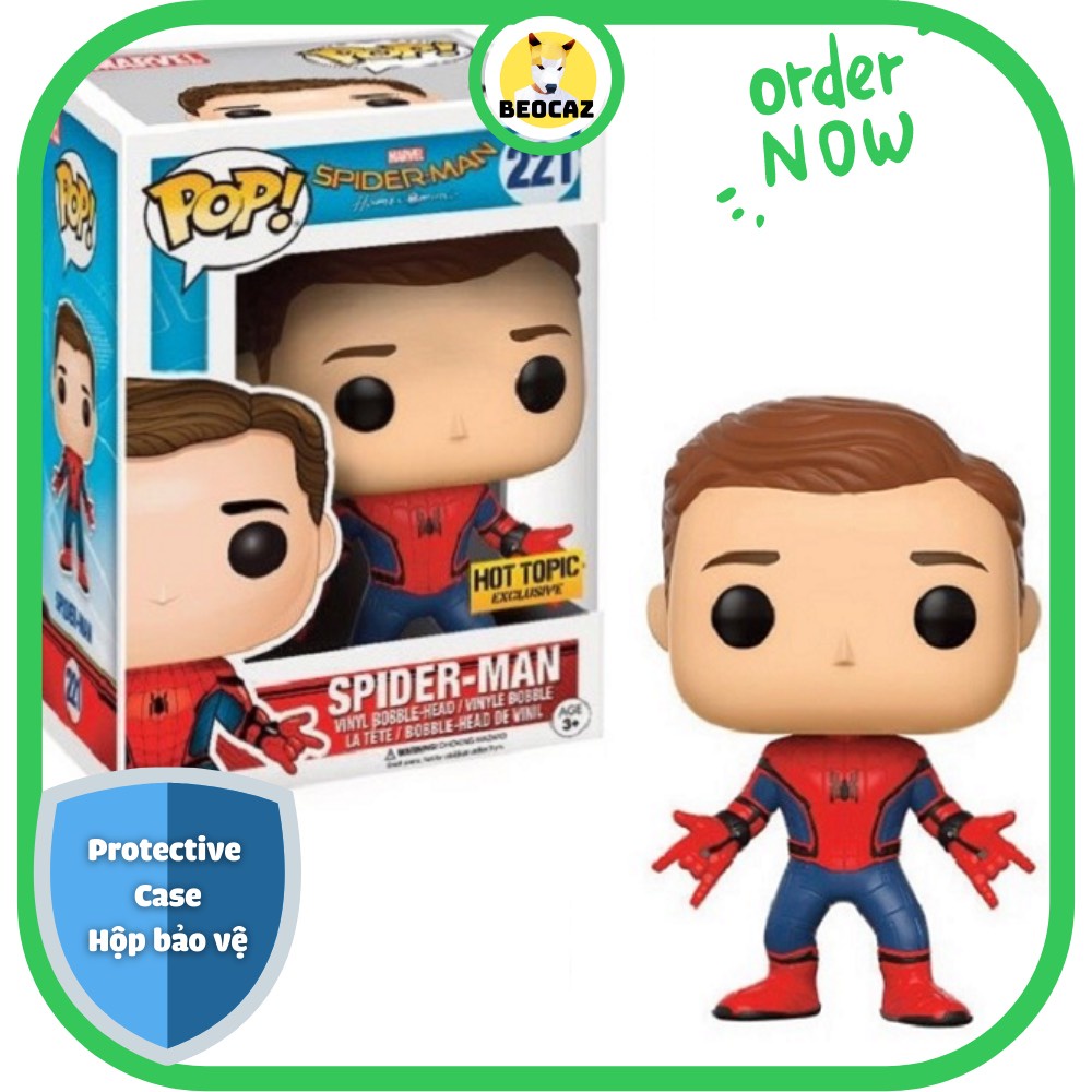 [Ship Hỏa Tốc] [Tặng Hộp Bảo Vệ] [Chính hãng] Mô hình Funko Pop Marvel Người Nhện xa nhà Spider Man No.221