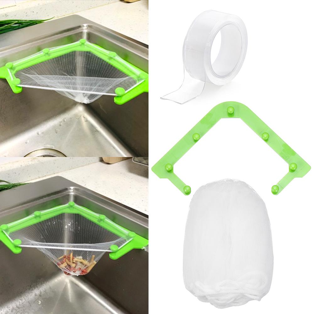 Giá Đỡ Lưới Lọc Rác Hình Tam Giác Treo Bồn Rửa Chén