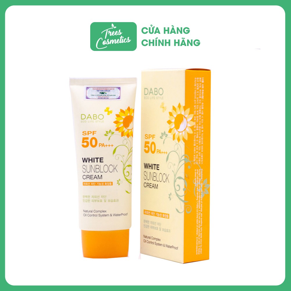 Kem Chống Nắng DABO White Sunblock Cream SPF50 PA+++ 70ml - Hàn Quốc chính hãng