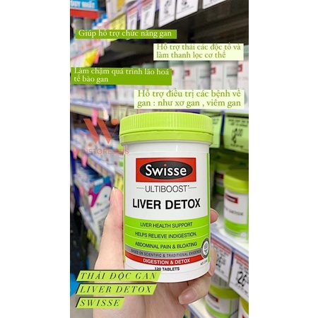 Viên uống bổ gan, giải độc - Swisse Liver Detox 120 viên của Úc