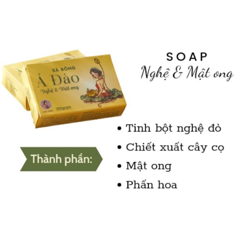 Xà Bông Ả Đào Mướp Đắng , Xà Bông Ả Đào Nghệ Mật Ong 100g | BigBuy360 - bigbuy360.vn