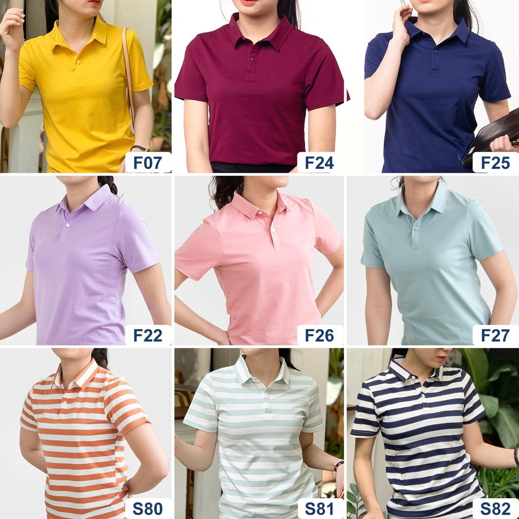 Áo thun nữ Cổ Sơ Mi (Cổ trụ) TOLI, chất cotton 4 chiều mềm mịn, co dãn Màu Tím Nho
