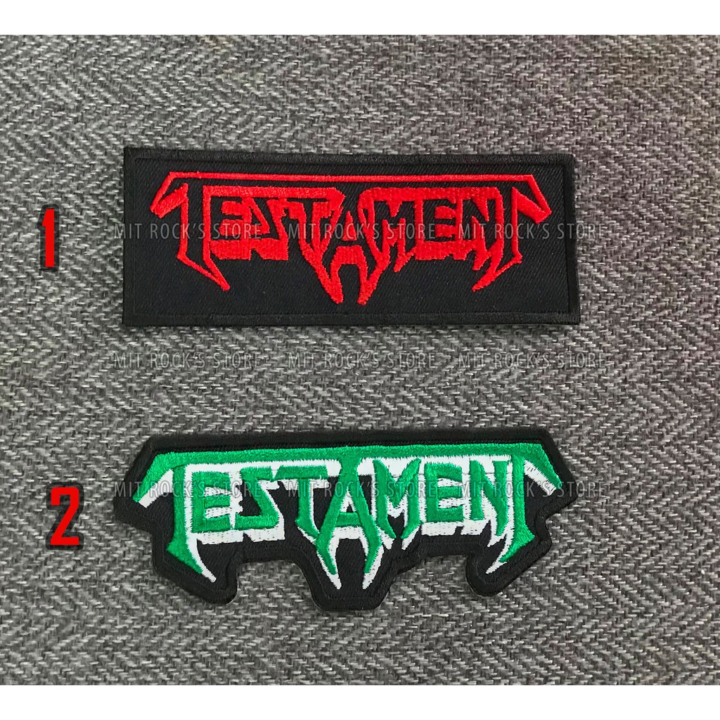 Patch Testament - Hình ủi lên Quần, áo, ba lô, túi, nón…Hàng Thái Lan, đường chỉ may dày, xịn và đẹp.