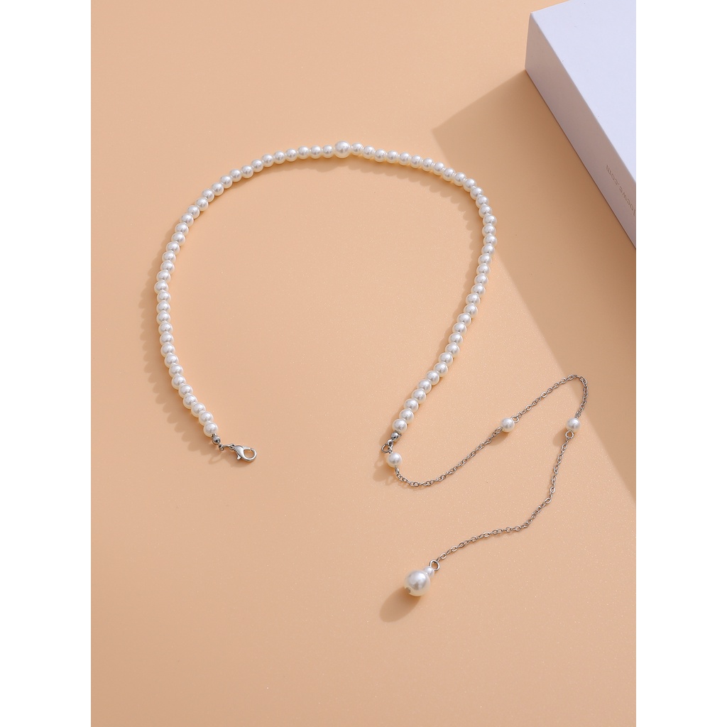 Dây Chuyền Dáng Dài Đính Ngọc Trai Nhân Tạo Thời Trang