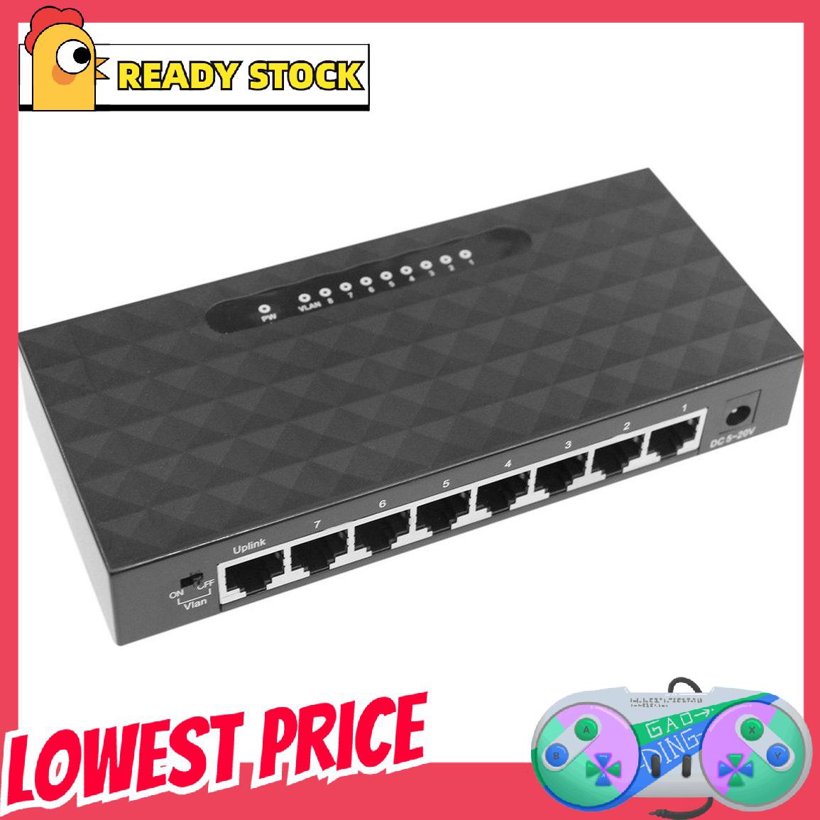 [lovely]8-Port Hubs 1000Mbps Gigabit Ethernet Desktop Switch Fast Network