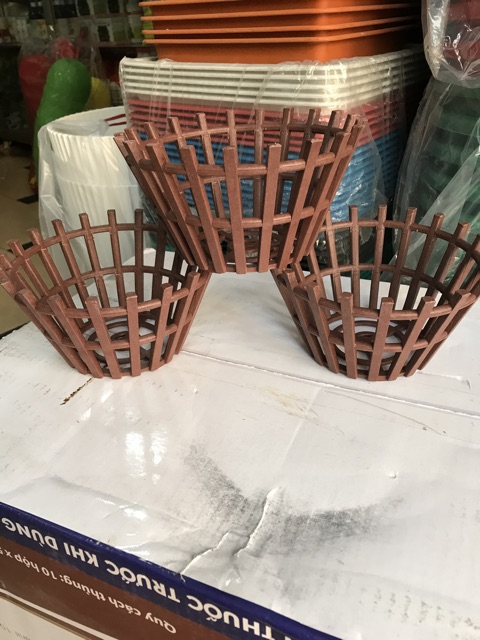 combo 5 Chậu giả rổ trồng lan - size 20cm