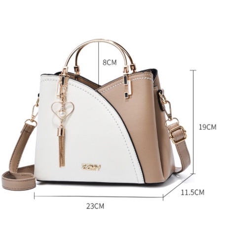 Hàng Có Sẵn QiDong beg Túi Đeo Chéo Vai Phối Màu Sắc Thời Trang Dành Cho Nữ