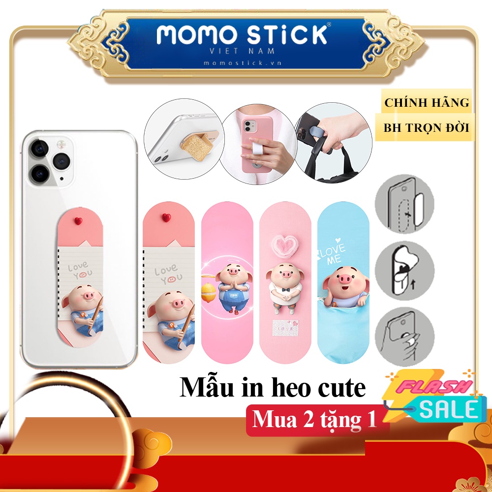 Giá đỡ điện thoại,chân đế và tay cầm giá đỡ điện thoại để bàn momostick chính hãng