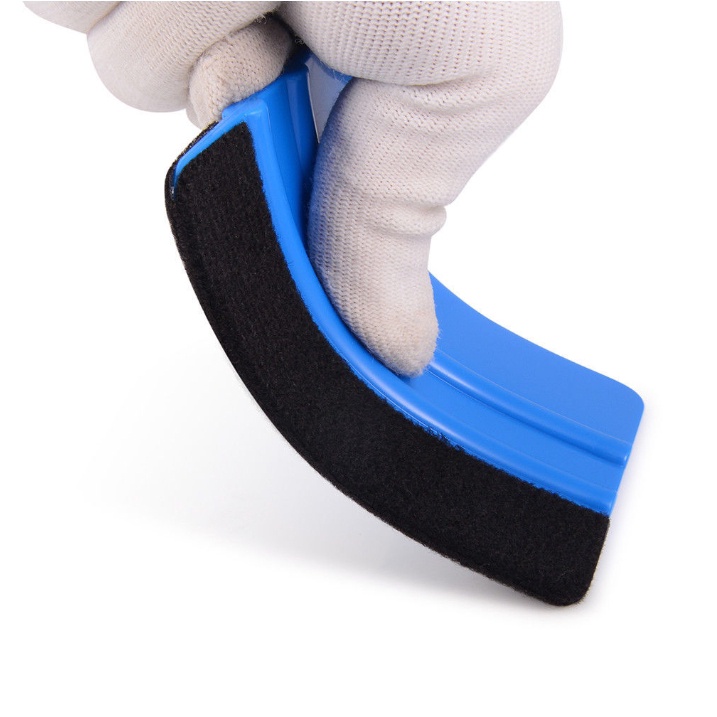 Dụng cụ cạo miếng dán decal màu xanh, miết dán tem phim xe hơi, ô tô