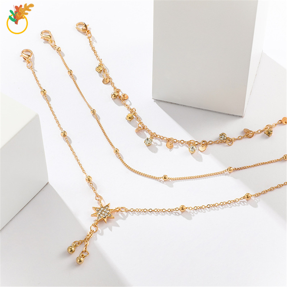 Thời Trang Set 3 Lắc Chân Hình Ngôi Sao Xinh Xắn Dành Cho Nữ | BigBuy360 - bigbuy360.vn
