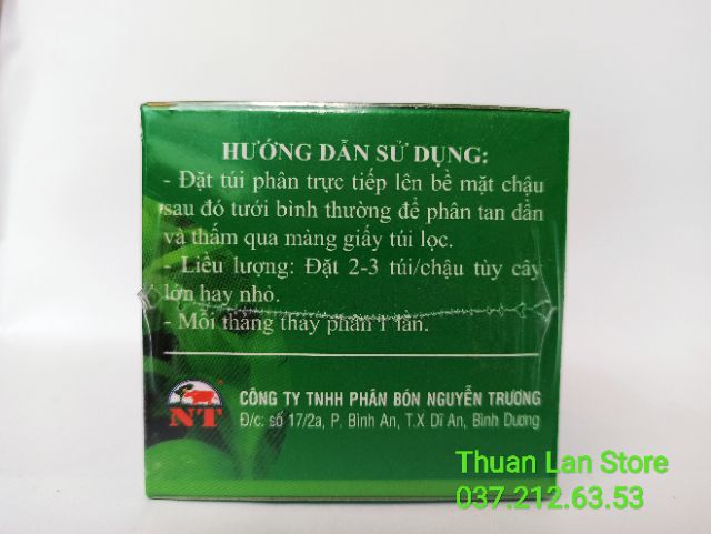 Phân Bón Tân Chậm Dạng Túi Lọc Tiện Dụng NT 1602- HK1 Dinh Dưỡng Cho Cây Cảnh , Bonsai ( hộp 110g 20 gói )