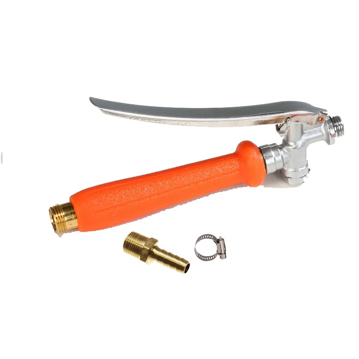 Tay bóp tưới cây, phun thuốc Inox Đài Loan màu cam