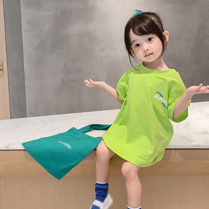 Đầm tay ngắn phong cách Hàn Quốc cho bé gái