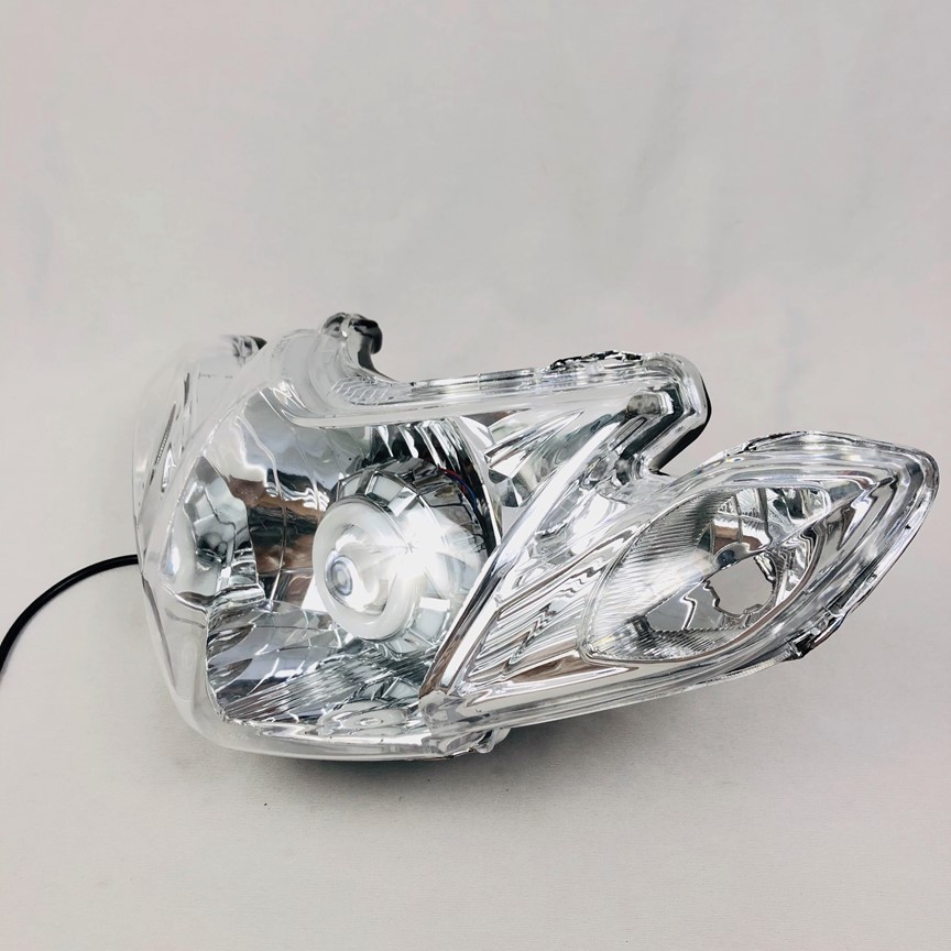 Đầu đèn pha bi cầu mắt cú xe sirius  chớp trắng , cos pha trắng , led màu Greennetworks