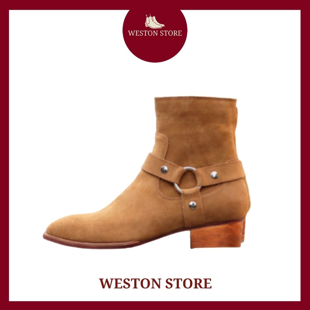 Harness boot nam  sản phẩm 100% da bò cao cấp , boots da lộn tobaco weston 9288  được bảo hành  lên đến 24 tháng