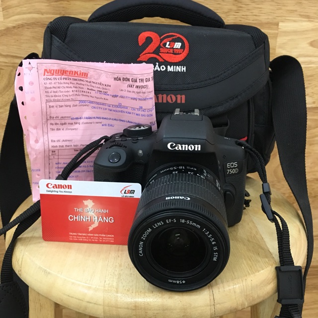 🔥Máy ảnh Canon EOS 750D + Lens 18-55mm STM- BH chính hãng LBM dài