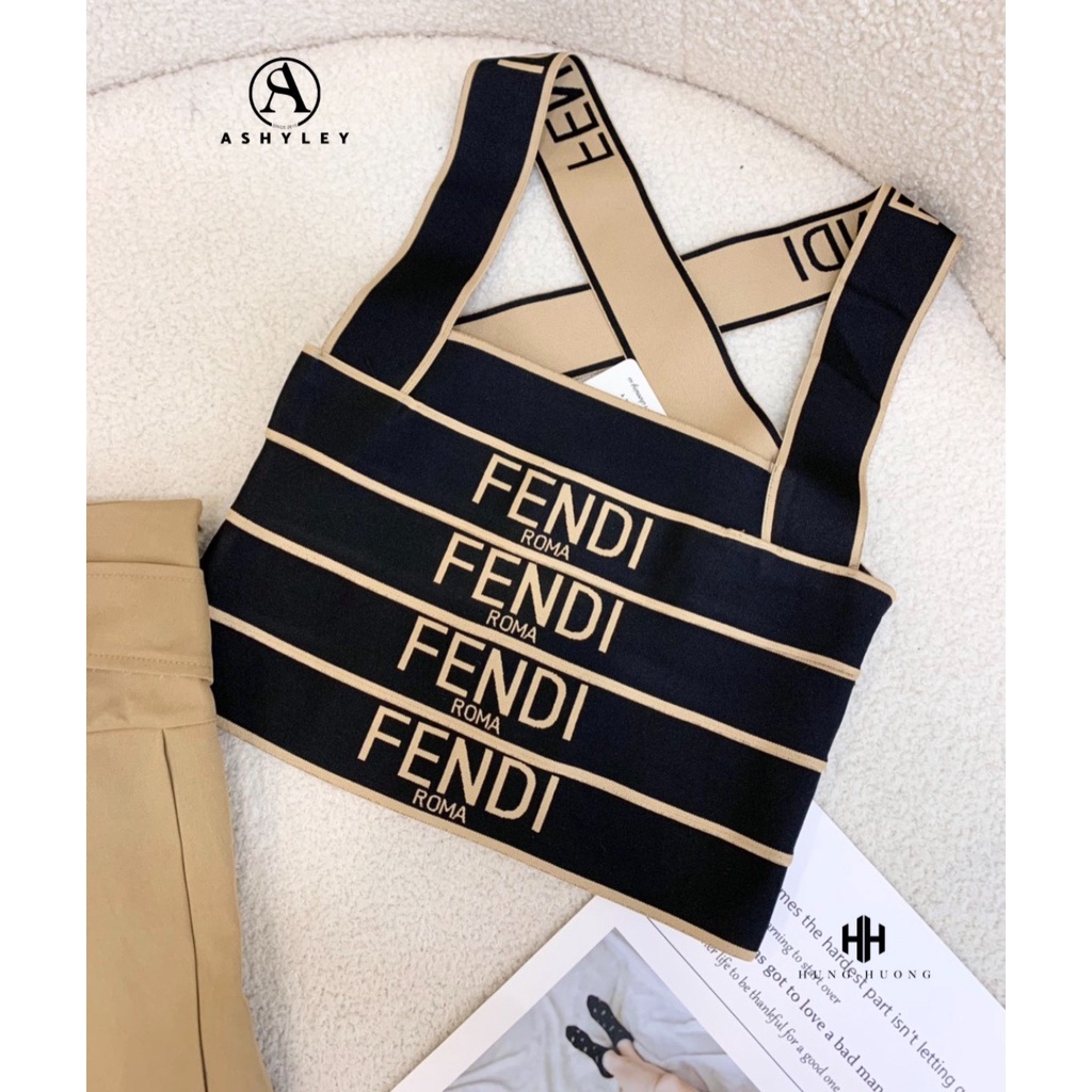 SET FENDI ÁO CHUN CHÂN VÁY XẾP LI SIÊU HOT