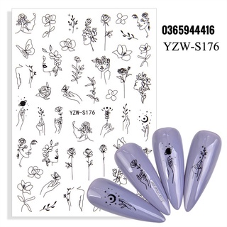 Hình dán móng tay hàn quốc  siêu xinh                  Sticker dán móng tay , nail sticker trang trí móng tay