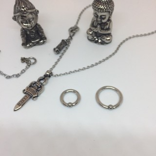 Khuyên vòng nong/ khuyên nong tròn 1 bi/ thép y tế
