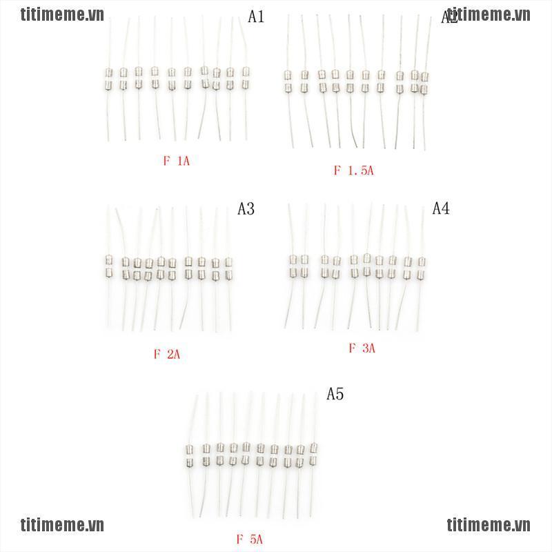 AXIAL 10 Đầu Cầu Chì Thủy Tinh Ống Thủy Tinh 3.6x10mm 250v F1A / 1.5a / 2a / 3a / 5a