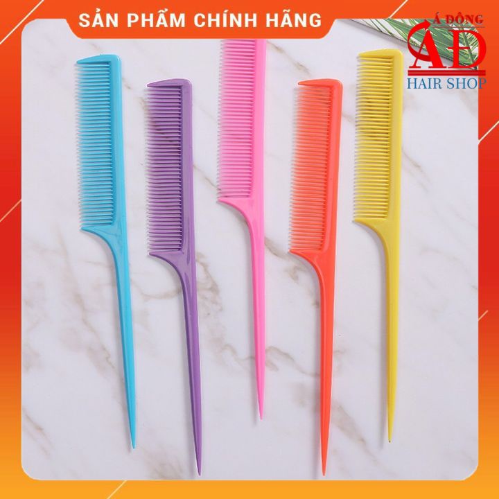 LƯỢC NHỰA CHẢI TÓC ĐUÔI NHỌN CHO SALON (MÀU NGẪU NHIÊN)