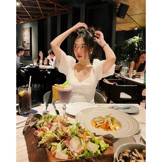 ĐẦM TAY VOAN CỔ V (KÈM VIDEO HÌNH THẬT)