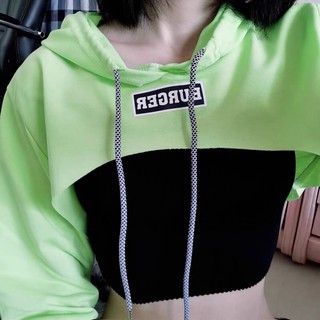 SET 2 MÓN ÁO CROPTOP HODDIE BURGER