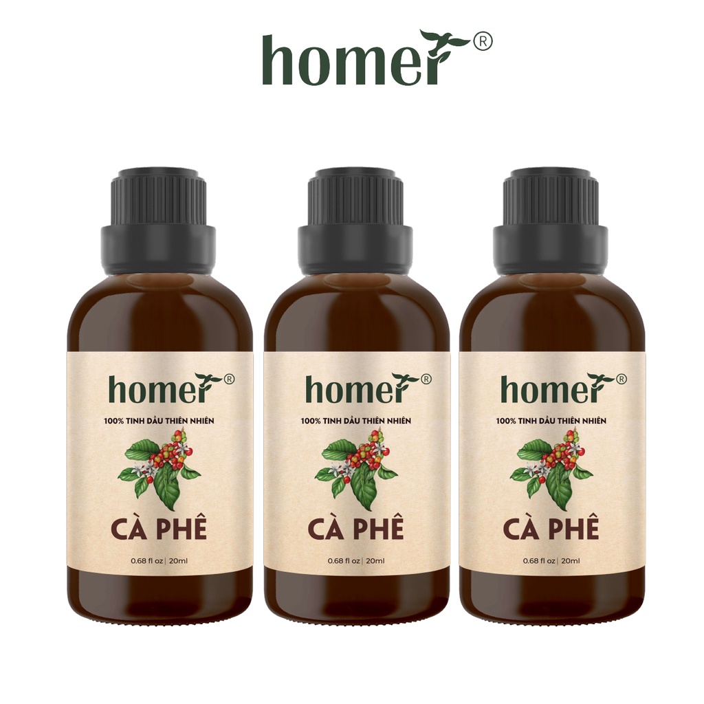 Combo 3 tinh dầu Cà phê Homer 20ml/chai