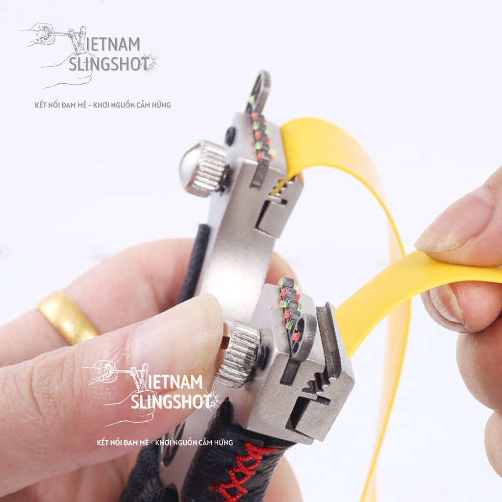 [Ná cao su] ná xịn siêu đẹp đinh ba có đèn lazer ngắm siêu chuẩn - Ná cao su đinh ba inox 304