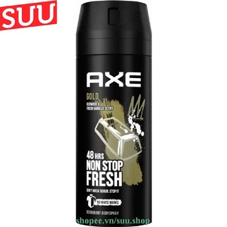 Xịt Khử Mùi 150Ml Axe Non Stop Gold, suu.shop Cam Kết 100% Chính Hãng.