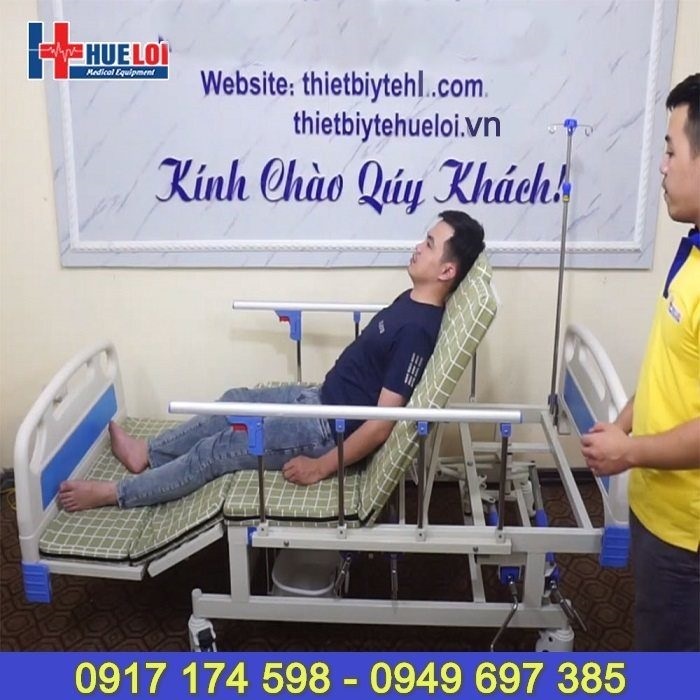 Giường y tế đa năng 4 tay quay HL3 - Giường bệnh đa chức năng