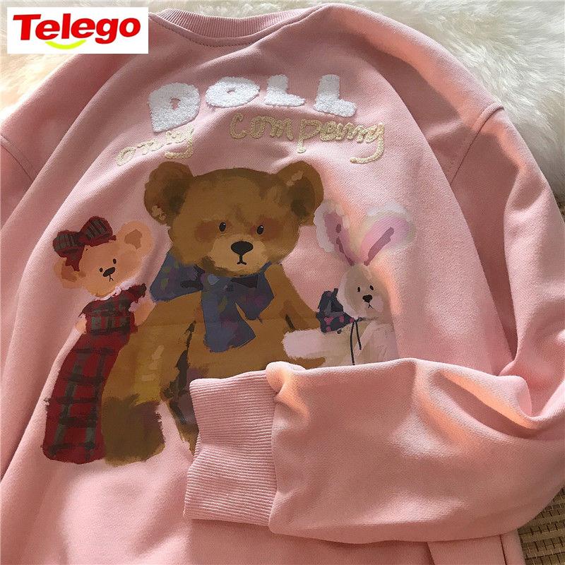 Áo sweater Tay Dài Dáng Rộng Phong Cách Thời Trang Hàn Quốc Cho Nữ