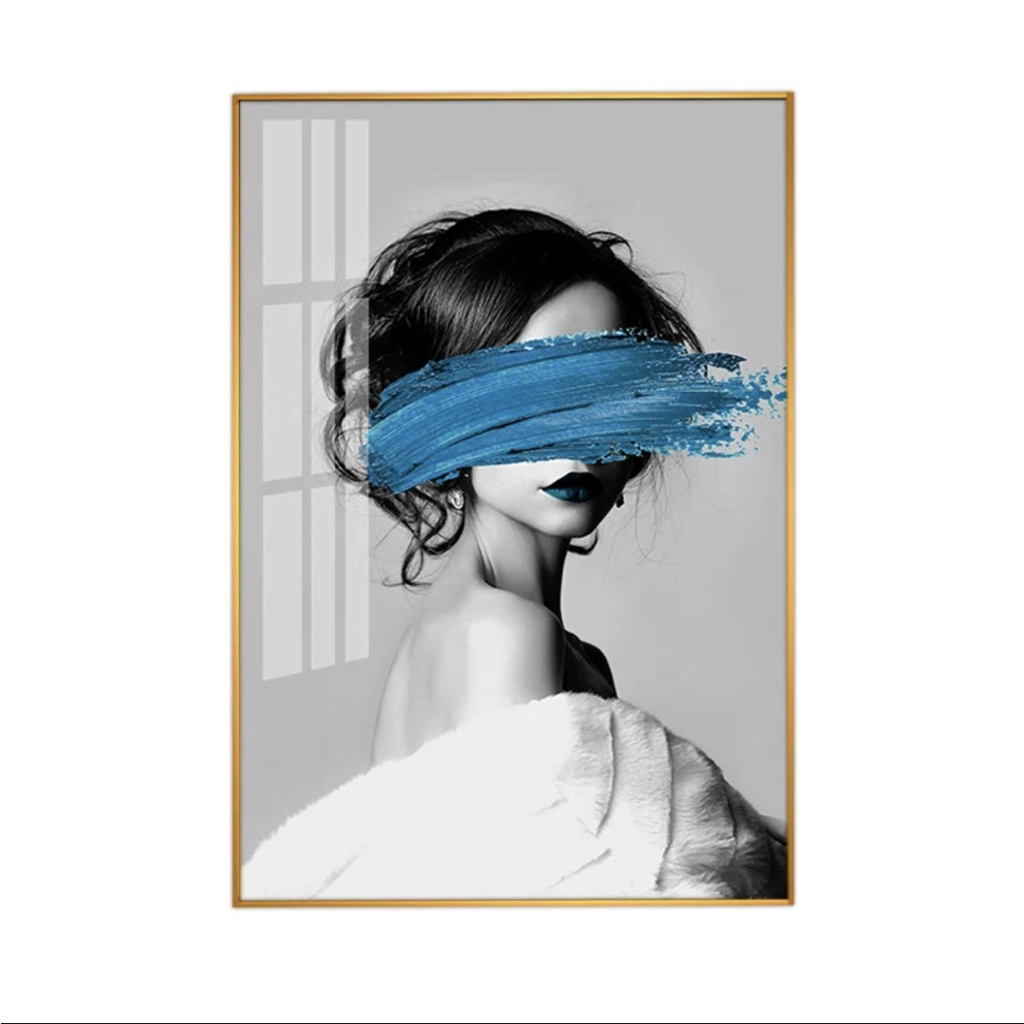 Tranh Cô Gái Treo Tương Phòng Khách/Ngủ/ Hành Lang Lối Đi/ Spa /Nal /Trang Trí Shop Quần Áo/ Tráng Gương Cao Cấp