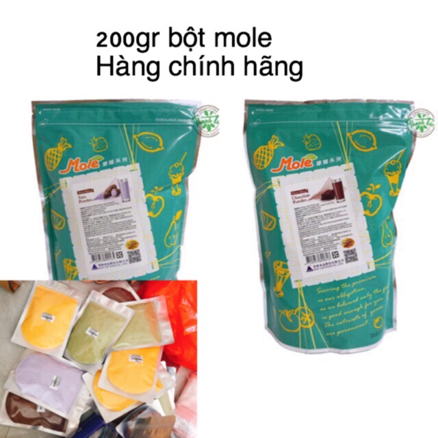 [MIỄN SHIP]200gr  Bột vị lam tra sua khoai mon, socola , matcha, bột làm pudding(vị trứng)