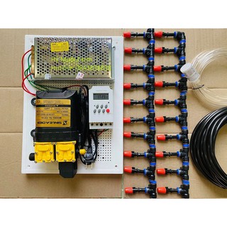 bộ phun sương tưới lan, phun sương tưới cây Trọn bộ 20 béc 1 hướng phun hẹn giờ tưới tự động khi không ở nhà